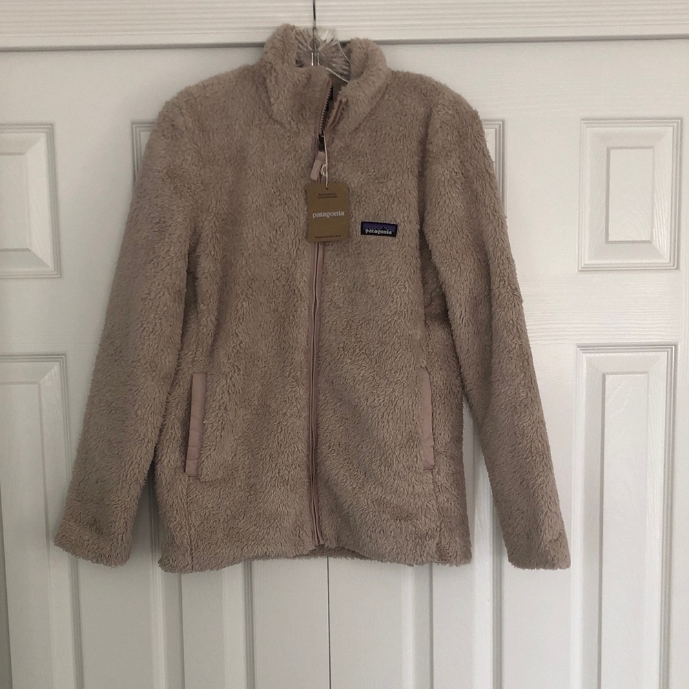 Patagonia Los Gatos Beige Plush Full-Zip Jacket